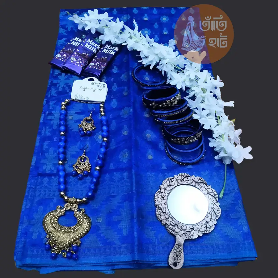 blue jamdani