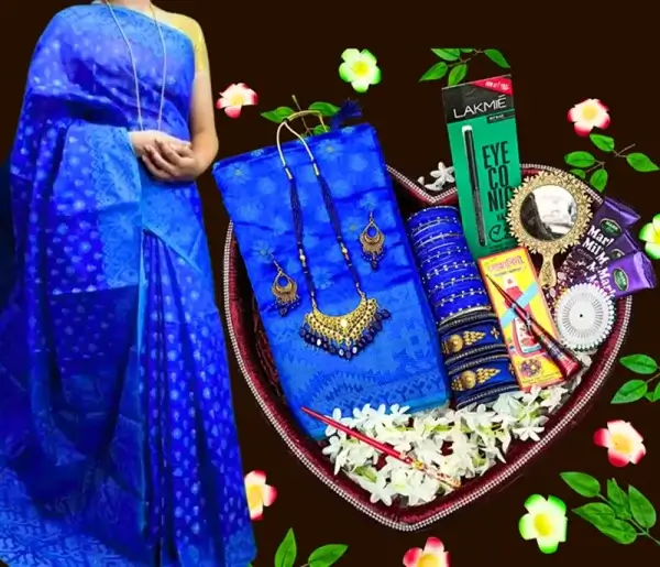 bluecolor-jamdani-saree-combo