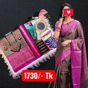 kalo kanchi katan saree combo