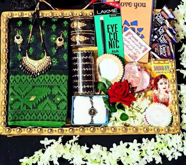 black green saree cobmo