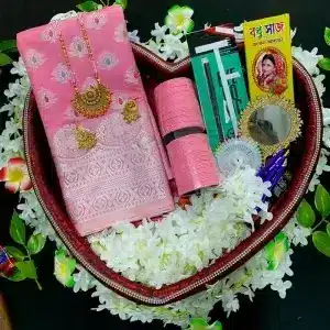 gulapi katan primium combo , gift , saree