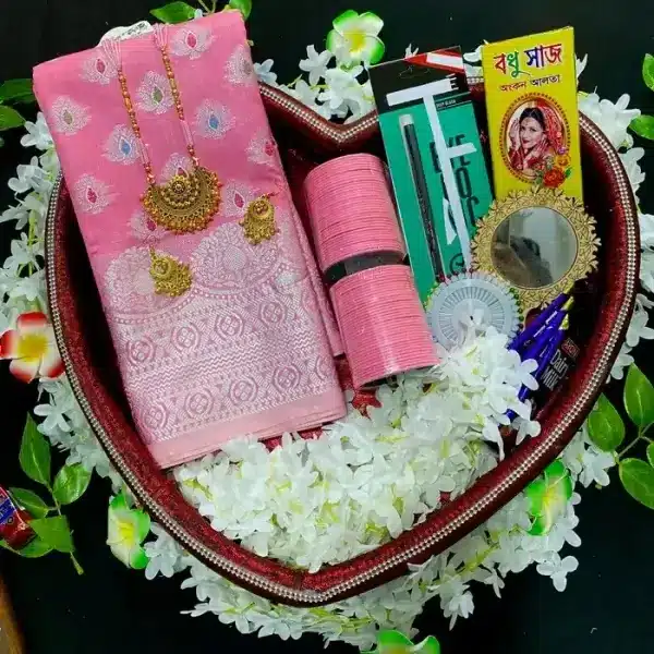 gulapi katan primium combo , gift , saree
