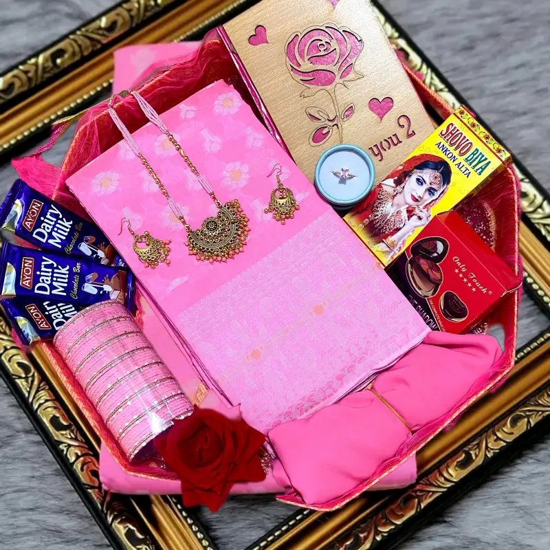 ভালোবাসা বৃদ্ধি করার পিংকসস কালার ই সেরা।জামদানী প্রিমিয়াম কম্বো