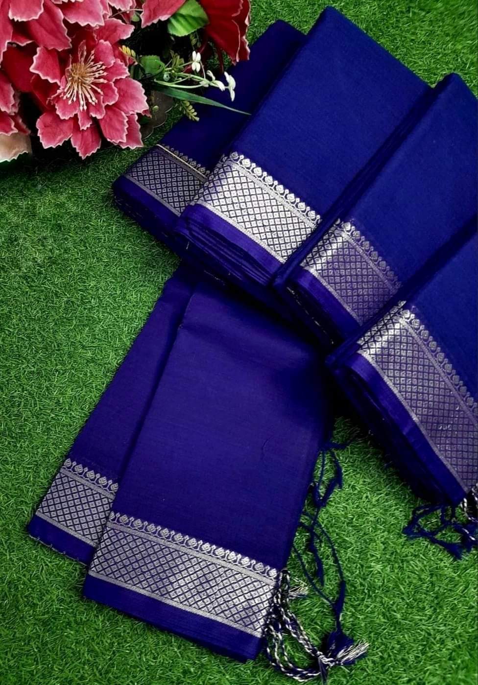 blue soti saree combo