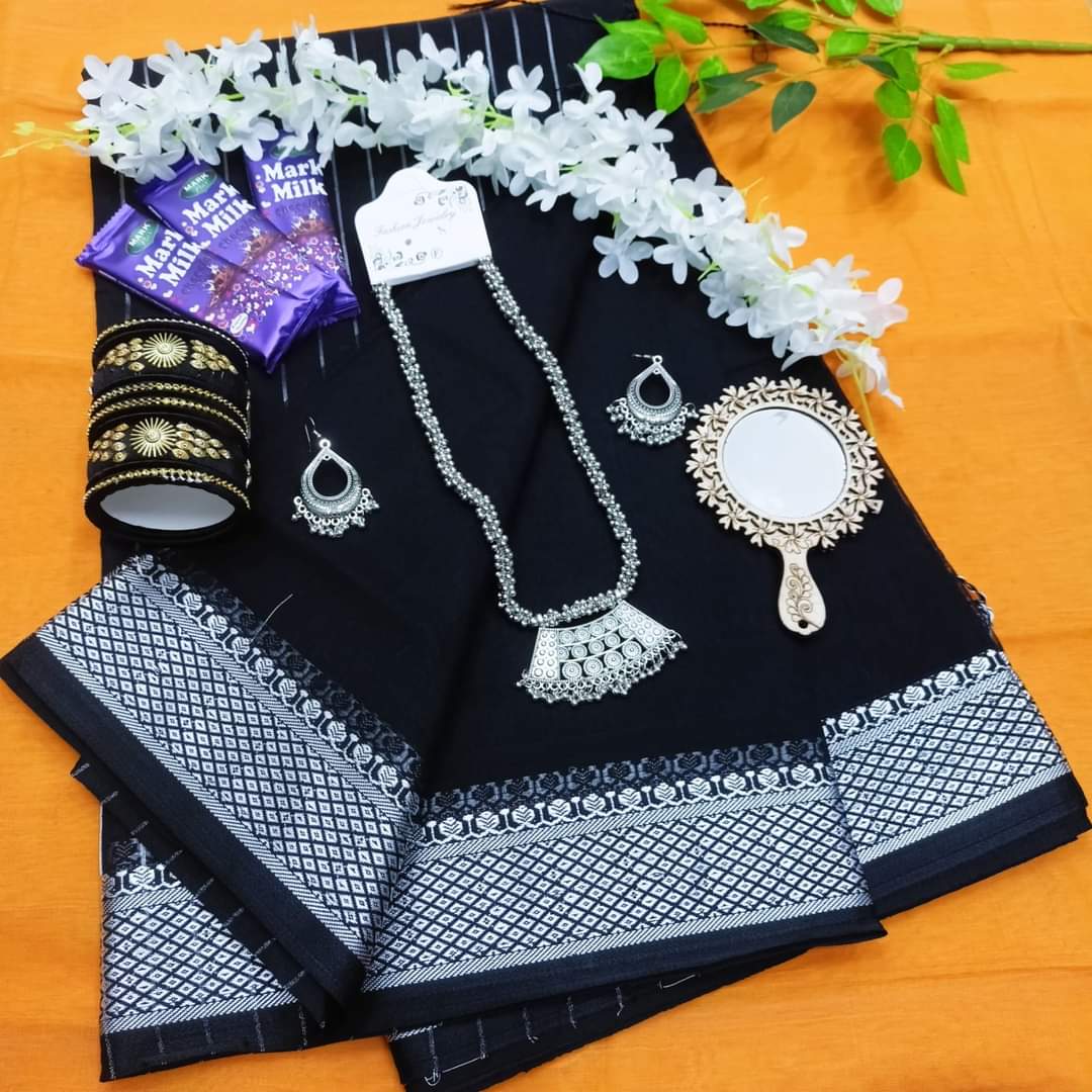 পিউর সুতি শাড়ির কম্বু প্যাকেজ